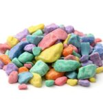 Pile of colored decorative gravel